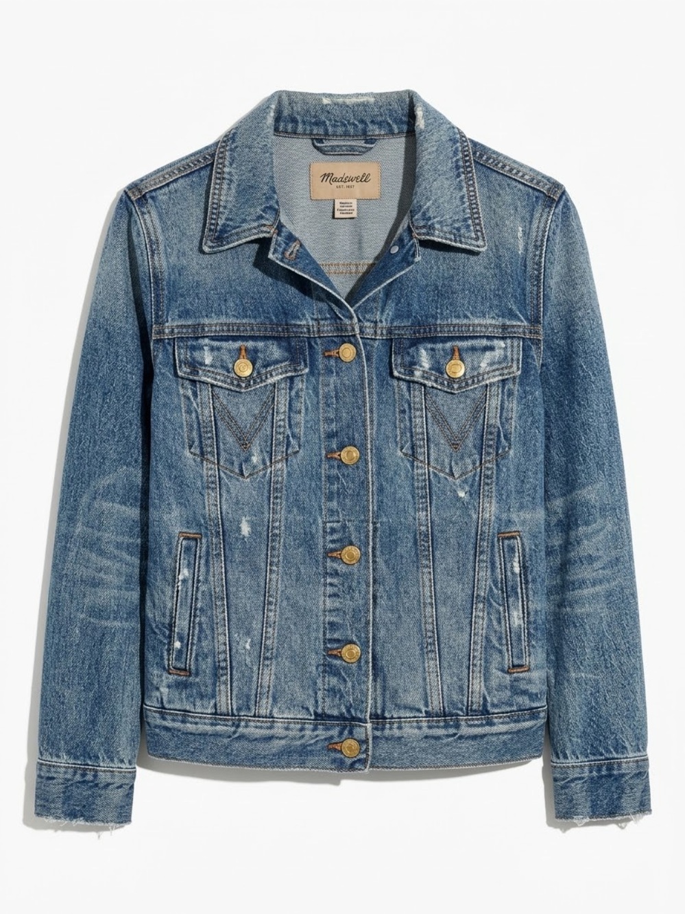 Madewell Classic Jean Jacket Small Medium Wash Denim Trucker Jacket 100% Cotton